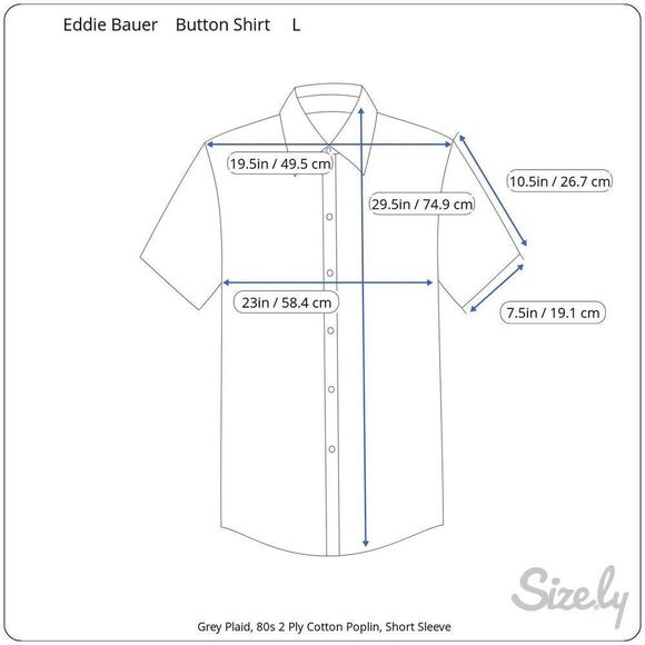 Eddie Bauer 80s 2 Ply Cotton Poplin Button Shirt Men’s L - Picture 7 of 7